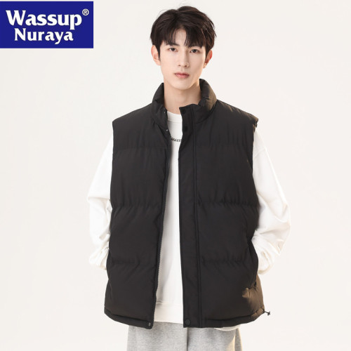WASSUP NURAYA立領羽絨棉衣服背心馬甲男秋冬坎肩棉襖青少年外套
