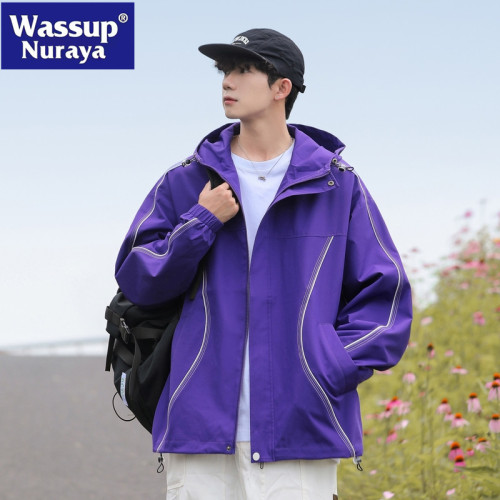 WASSUP NURAYA山系防風防水沖鋒外套男2025春秋新款青年戶外夾克