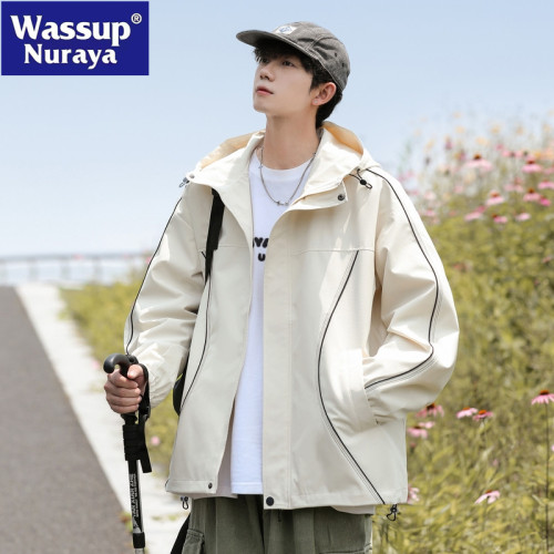 WASSUP NURAYA山系防風防水沖鋒外套男2025春秋新款青年戶外夾克