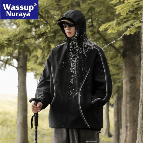WASSUP NURAYA山系防風防水沖鋒外套男2025春秋新款青年戶外夾克