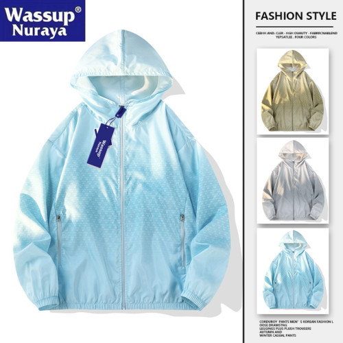 WASSUP Nuraya潮牌防曬衣男2025春夏寬鬆休閒皮膚衣情侶連帽外套