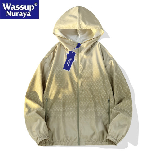 WASSUP Nuraya潮牌防曬衣男2025春夏寬鬆休閒皮膚衣情侶連帽外套