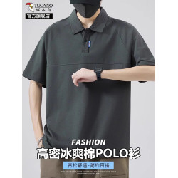 啄木鳥美式短袖polo衫男款夏季薄款2025新款寬松休閒運動上衣t恤K