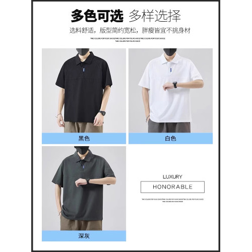 啄木鳥美式短袖polo衫男款夏季薄款2025新款寬松休閒運動上衣t恤K