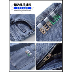 啄木鳥九分牛仔褲男士夏季薄款寬松直筒褲2025新款彈力休閒褲子K