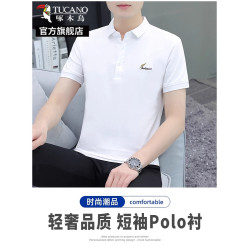 啄木鳥純棉polo衫短袖男士2025夏季新款商務休閒翻領t恤爸爸夏裝K
