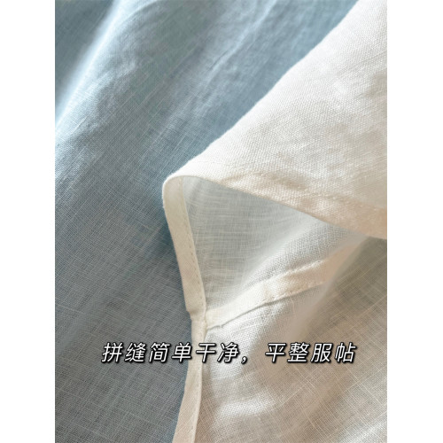 高級亞麻苧麻老錢風女裝上衣繙領長袖襯衫薄款麻料防曬襯衣外套女