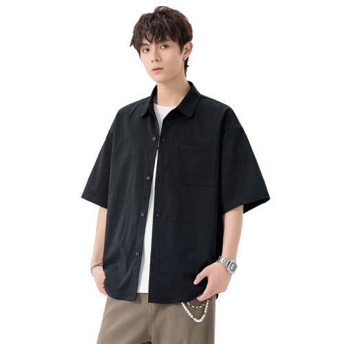 WASSUP NURAYA日系2025襯衫男士夏季新款休閒寬松薄款短袖襯衣服
