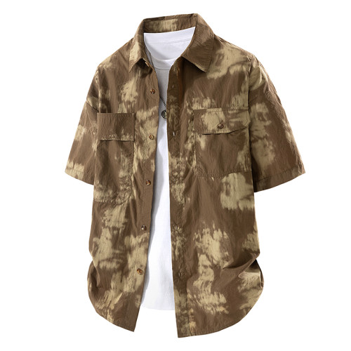 WASSUP Nuraya潮牌大碼加肥加大短袖襯衫男夏季寬松休閒翻領襯衣 WASSUP Nuraya潮牌大碼加肥加大短袖襯衫男夏季寬松休閒翻領襯衣