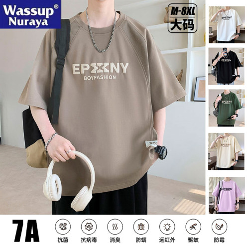 WASSUP NURAYA短袖T恤男款2025新款學生百搭休閒港風半袖夏季上衣
