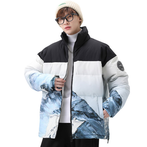 WASSUP NURAYA立領羽絨服男冬季白鴨絨短款休閒情侶保暖抗寒外套