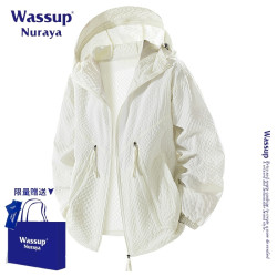 WASSUP NURAYA美式復古防曬衣男夏季新款潮牌寬松連帽防曬服外套