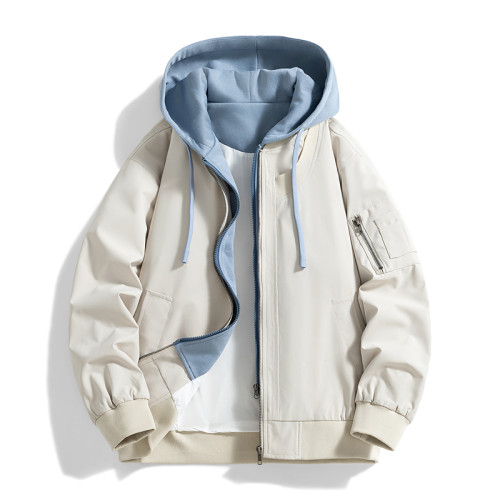 WASSUP Nuraya潮牌夾克外套男春秋復古情侶假兩件防水棒球服男女