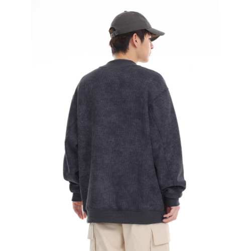 重磅小領口衛衣男2025春季潮牌寬鬆休閒針織打底衫套頭內搭上衣