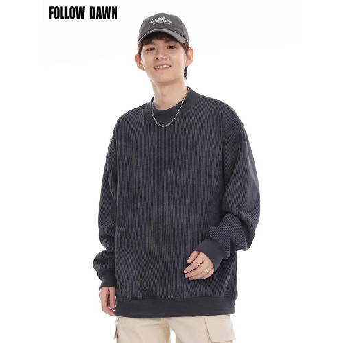 重磅小領口衛衣男2025春季潮牌寬鬆休閒針織打底衫套頭內搭上衣