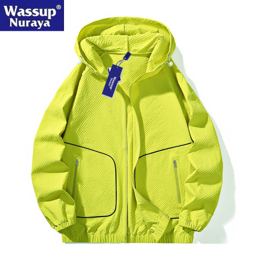 WASSUP Nuraya潮牌夏季超薄防曬外套男寬鬆防曬服防紫外線皮膚衣