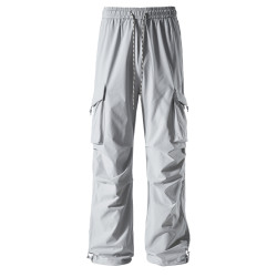 WASSUP NURAYA山系登山沖鋒工裝長褲直筒濶腿速乾冰絲休閒褲男潮