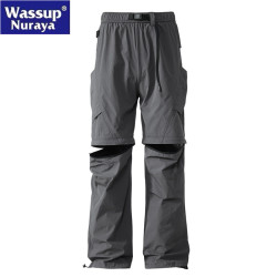 WASSUP Nuraya潮牌可拆卸工裝沖鋒褲男夏季薄款速乾涼感傘兵長褲