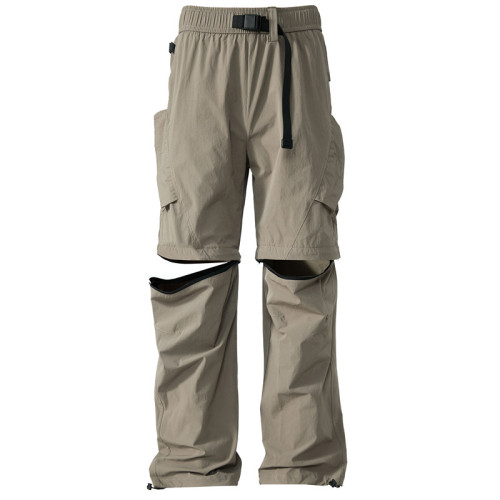 WASSUP Nuraya潮牌可拆卸工裝沖鋒褲男夏季薄款速乾涼感傘兵長褲