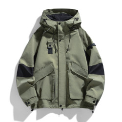 WASSUP Nuraya潮牌美式沖鋒衣外套男秋季防風防水登山夾克上衣服