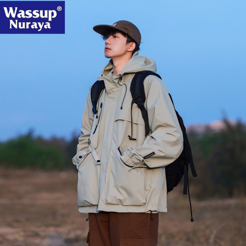 WASSUP NURAYA工裝痞帥夾克男士休閒時尚沖鋒衣戶外登山情侶外套