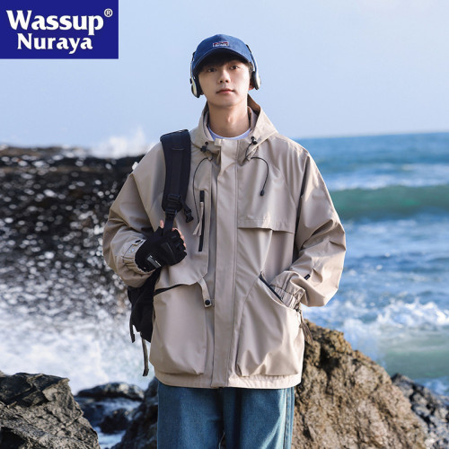 WASSUP NURAYA工裝痞帥夾克男士休閒時尚沖鋒衣戶外登山情侶外套