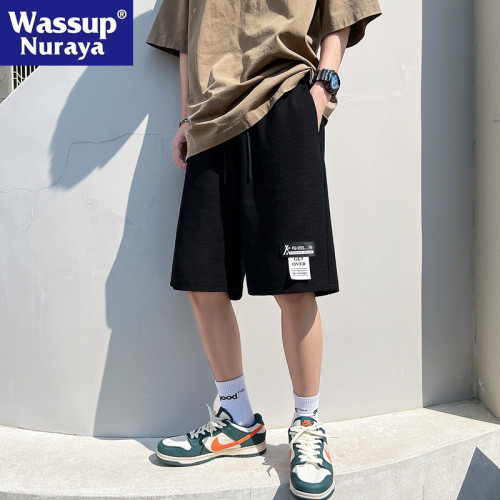 WASSUP NURAYA夏季新款時尚百搭短褲透氣寬松運動休閒五分褲子男