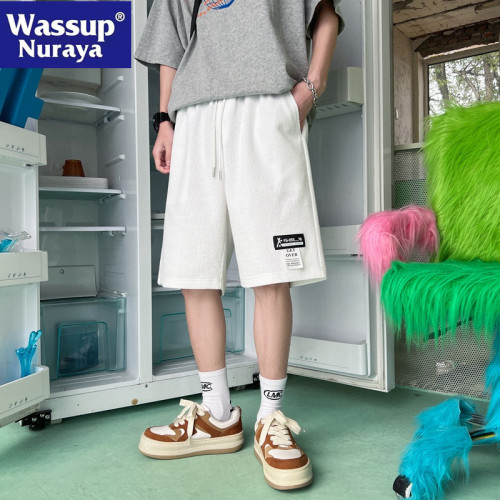 WASSUP NURAYA夏季新款時尚百搭短褲透氣寬松運動休閒五分褲子男