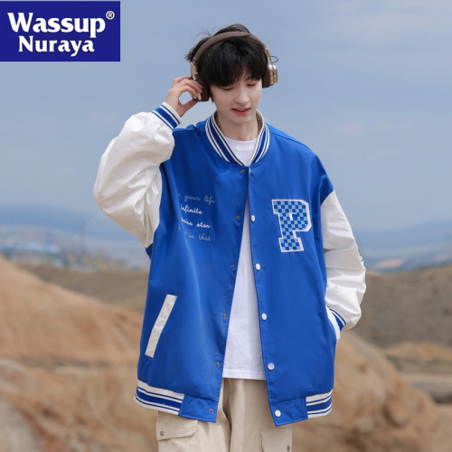 WASSUP NURAYA美式棒球服男士外套春秋2025新款寬松百搭上衣夾克