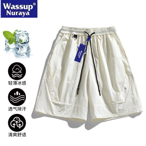 WASSUP Nuraya潮牌速乾短褲男士夏季工裝運動褲寬鬆休閒五分褲子