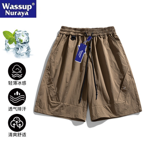 WASSUP Nuraya潮牌速乾短褲男士夏季工裝運動褲寬鬆休閒五分褲子