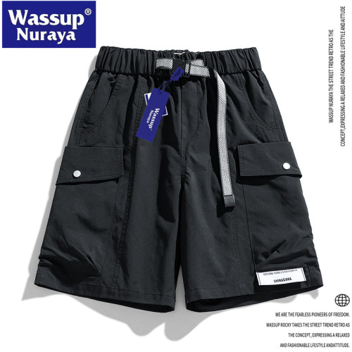WASSUP Nuraya潮牌美式速乾工裝短褲男夏寬鬆休閒情侶冰絲五分褲