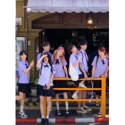 jk製服女學生畢業班服泰國泰式娜諾校服套裝襯衫半身裙學院風春夏
