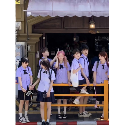 jk製服女學生畢業班服泰國泰式娜諾校服套裝襯衫半身裙學院風春夏