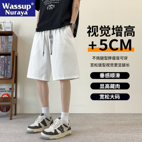 WASSUP NURAYA2025夏季新款工裝褲男短褲棉質速乾五分沙灘休閒褲
