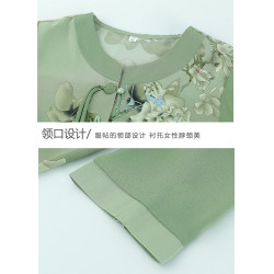 奶奶新中式套裝老年人春夏裝女媽媽中袖襯衫老太太衣服褲子兩件套