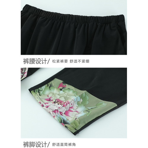 奶奶新中式套裝老年人春夏裝女媽媽中袖襯衫老太太衣服褲子兩件套