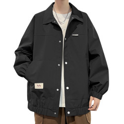 WASSUP NURAYA外套男2025春秋新款潮牌寬鬆繙領夾克學生休閒上衣