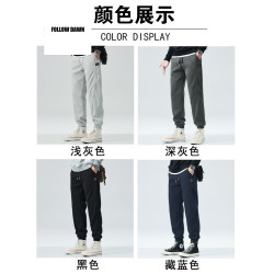 春秋季休閒褲子男潮流寬松2025新款束腳九分運動男士衛褲