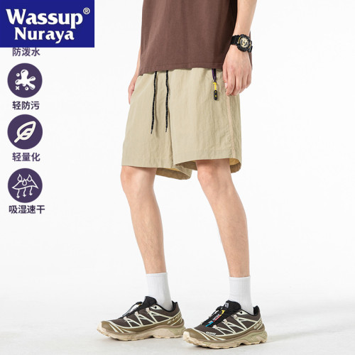 WASSUP NURAYA工裝短褲男女夏季薄款冰絲速乾直筒休閒運動五分褲