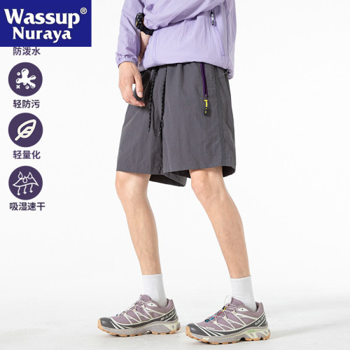 WASSUP NURAYA工裝短褲男女夏季薄款冰絲速乾直筒休閒運動五分褲