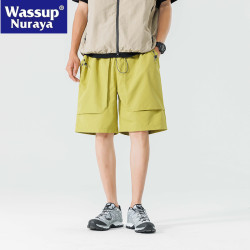 WASSUP NURAYA山系戶外登山運動短褲男夏季青少年寬松休閒五分褲