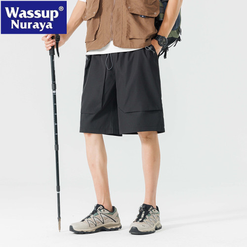 WASSUP NURAYA山系戶外登山運動短褲男夏季青少年寬松休閒五分褲