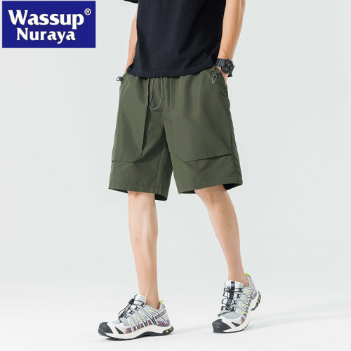 WASSUP NURAYA山系戶外登山運動短褲男夏季青少年寬松休閒五分褲