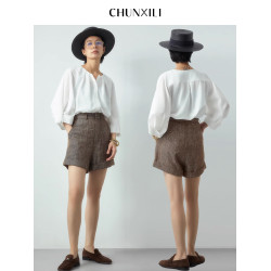 chunxili襯衫天絲小衆上衣女裝春熙裡女裝時尚別致漂亮