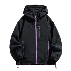 WASSUP Nuraya潮牌連帽春秋休閒寬鬆情侶青年夾克防水外套男上衣