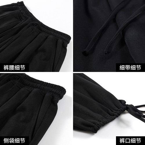 WASSUP NURAYA休閒褲男加絨加厚長褲潮牌束腳褲子青年百搭運動褲