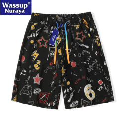 WASSUP Nuraya潮牌夏季冰絲薄款五分褲男士寬鬆休閒褲子運動短褲