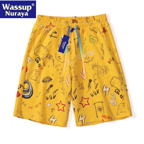WASSUP Nuraya潮牌夏季冰絲薄款五分褲男士寬鬆休閒褲子運動短褲