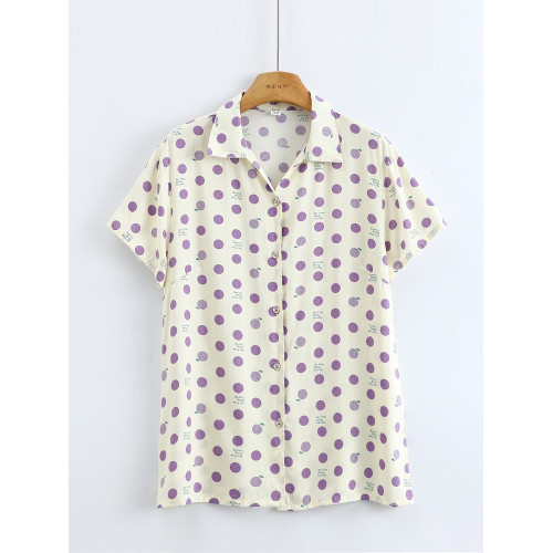 棉綢短袖襯衫女2025年夏薄款寬松媽媽襯衣翻領開衫奶奶人造棉上衣 棉綢短袖襯衫女2025年夏薄款寬松媽媽襯衣翻領開衫奶奶人造棉上衣